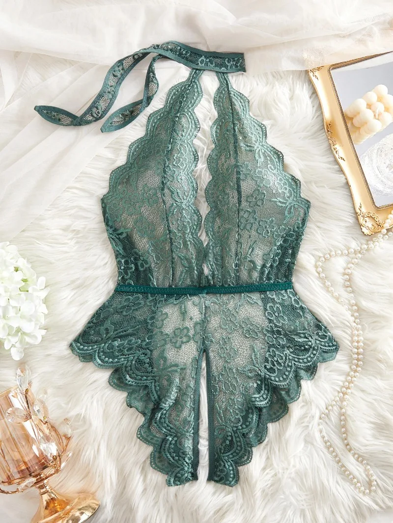 شفافة ينغيرييس عميق الخامس ملابس داخلية حريمي مجموعة عارية الذراعين G سلسلة Crotchless ارتداءها رفع حمالة صدر وسراويل داخلية مجموعات للمرأة