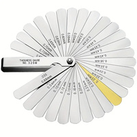 32 Blades Alloy Range Finder Feeler Gauge Valve Teaching Feeler Gauge 0.04-0.88 mm Gap Copper Sheet Measuring Tool