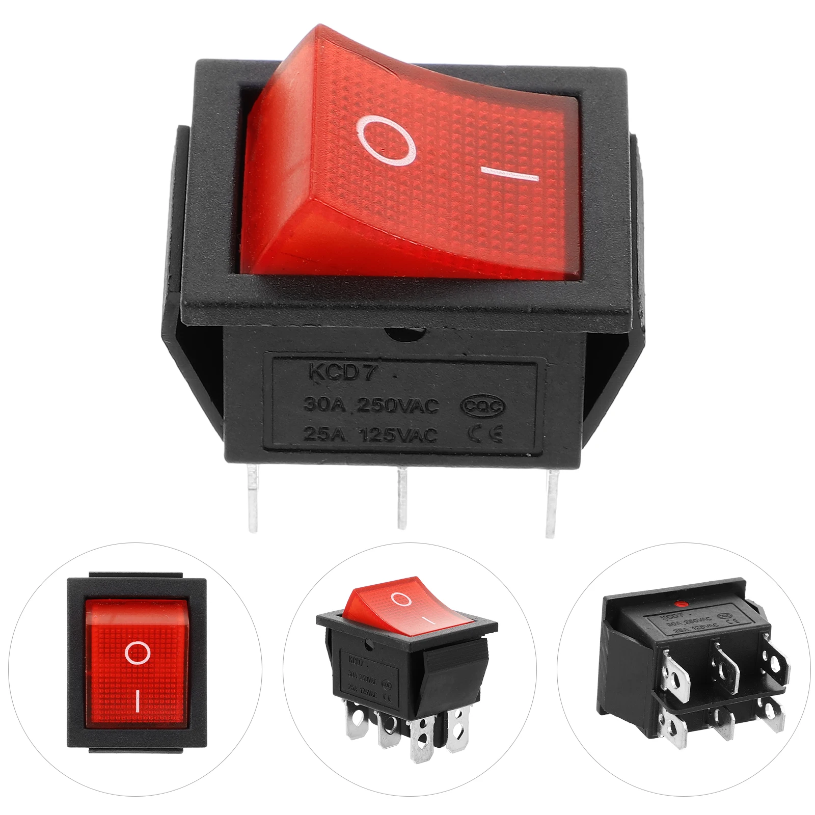 

Rocker Switch 6-Pin Heavy Duty Marine Toggle LED Light Indicator Boat Rocker Panel Car RV Control Water Heater Switch