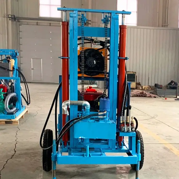 

Подвижная гидравлическая буровая установка для водяных скважин, 22 л.с., 25 л.с., 35 л., 100 м, 120 м, 150 м, 200 м, дизельная буровая установка для водяных скважин