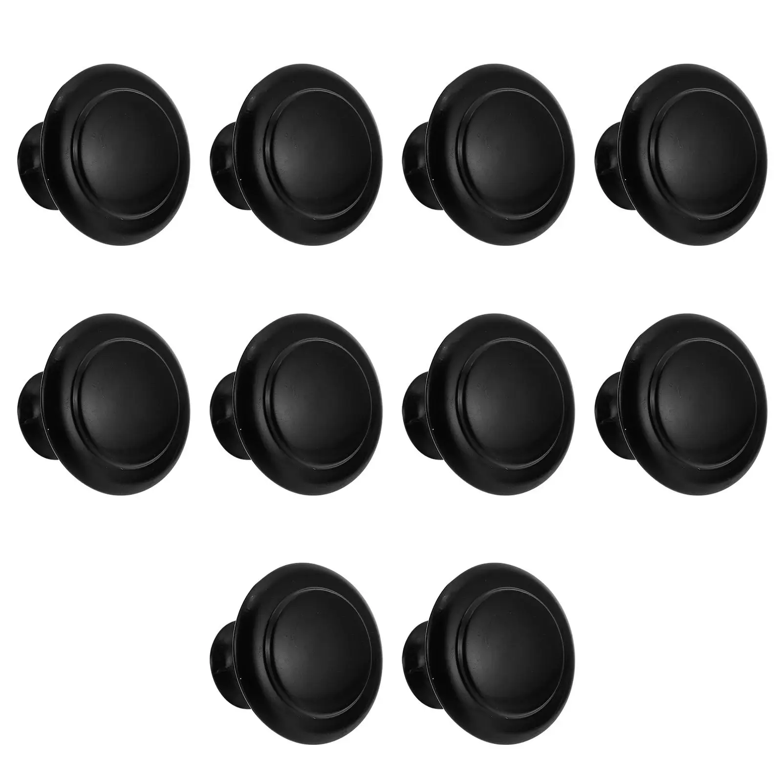 

Black Small Drawer Pulls 10 Pcs Furniture Hardware Door Knob Cabinet Handle Metal Durable Easy Install Round Shape