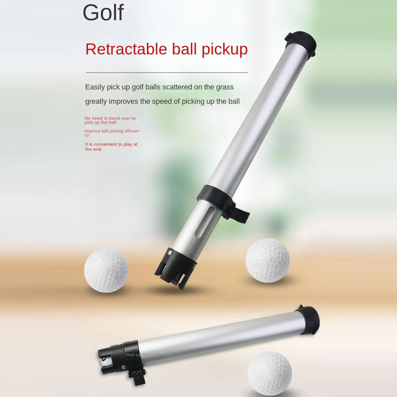 Ball Retriever Tool Golf Telescopic Storage With Holes Aluminum Alloy Ball Grabber Tool Golf For Women Men Collectors Outdoor - view 5
