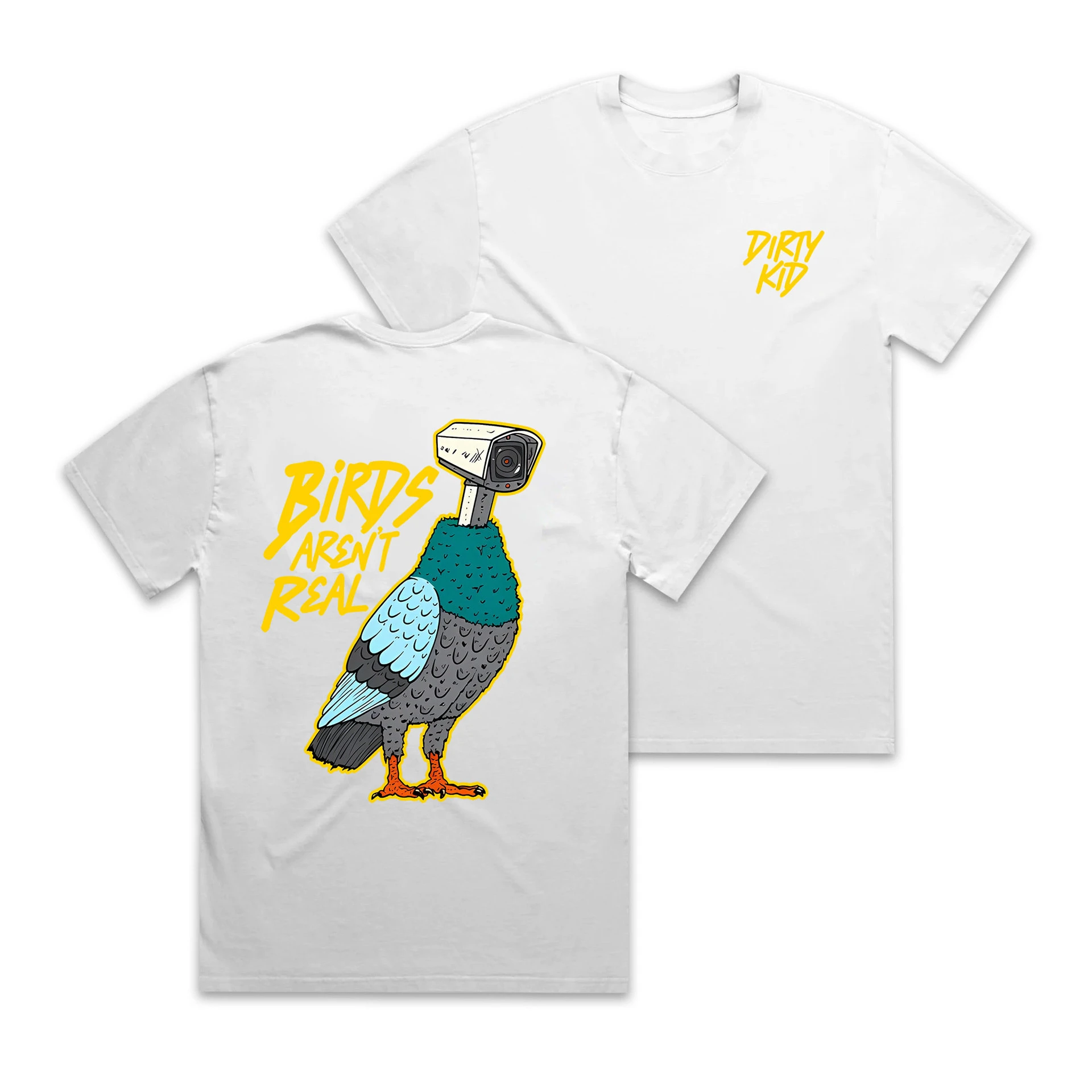 2026 Hard Man Club Summer New Product - Bad Kid Series - Surveillance Bird Print Round Neck Short Sleeve T-Shirt