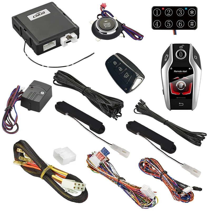 LCD Smart Car Key PKE Keyless Push Button Engine Start Remote Starter PKE Car Alarm With Smart Key For Hyundai