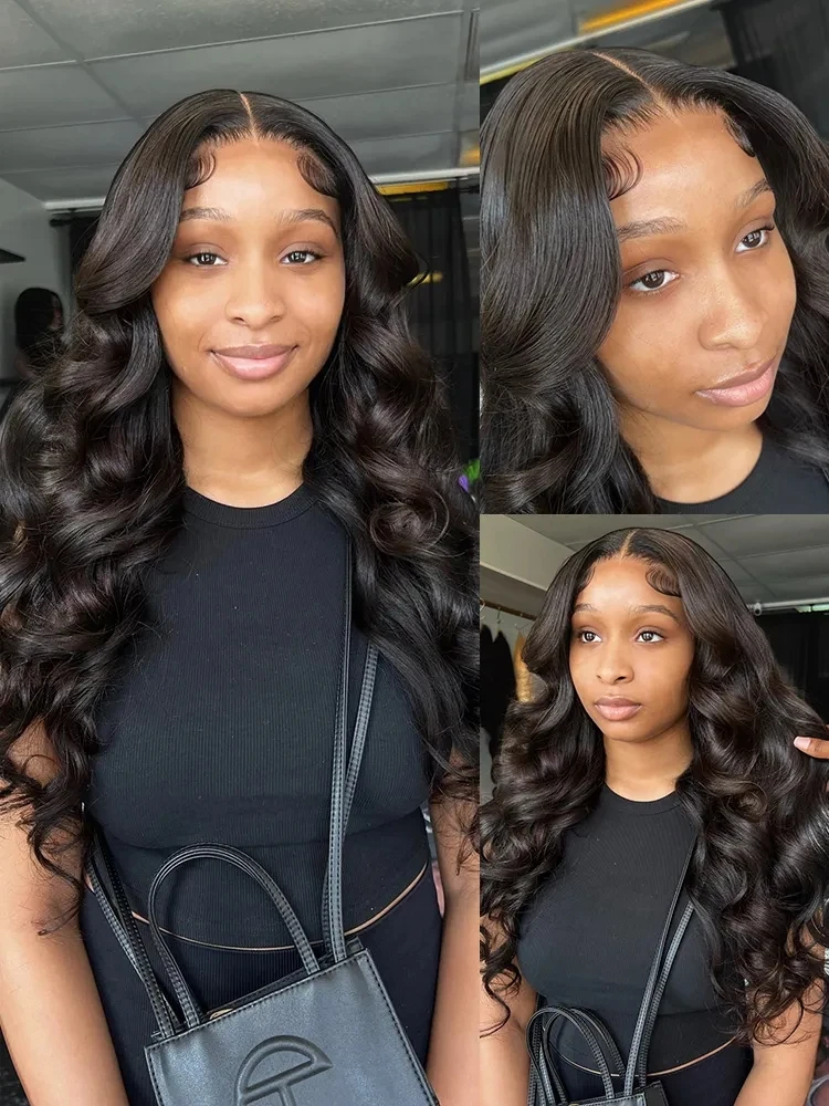 32 34 36 Inch Body Wave 13x6 HD Transparent Lace Front Human Hair Wigs For Women 13x4 Brazilian Lace Frontal Wig With Baby Hair