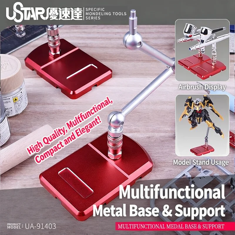 U-STAR UA-91403 Multifunctional Metal Base & Stand Expandable Tool Vise Base for Model Building & Airbrush Display