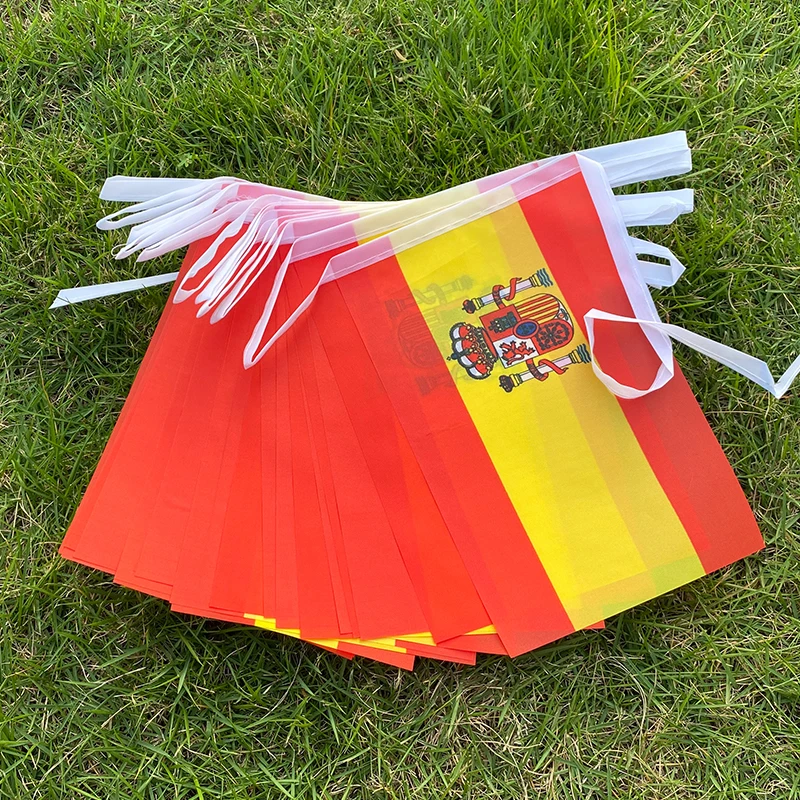 Aerlxemrbrae 20 pz/lotto spagna bandiere bunting 5m Pennant spagna String flags Banner Buntings Festival Party Holiday for decoration