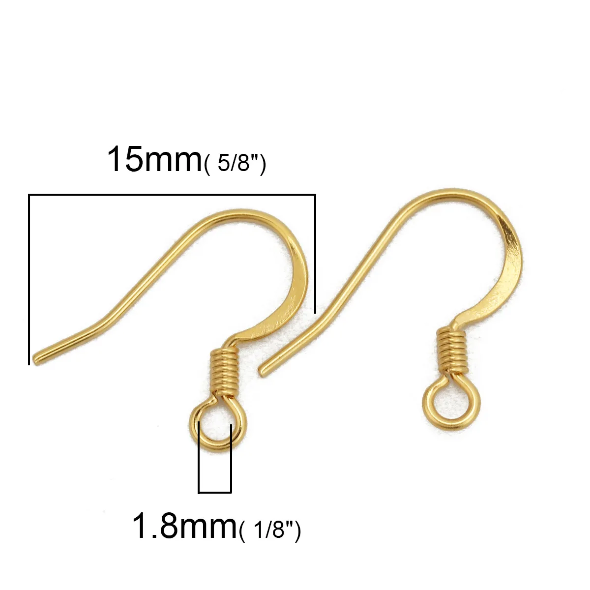 20 Stück/Set, Ohrringhaken aus Edelstahl für die Herstellung von Schmuck, in Silber- und Goldfarbe, Perlenhaken, Ohrbügel, Zubehör. – Detail 6