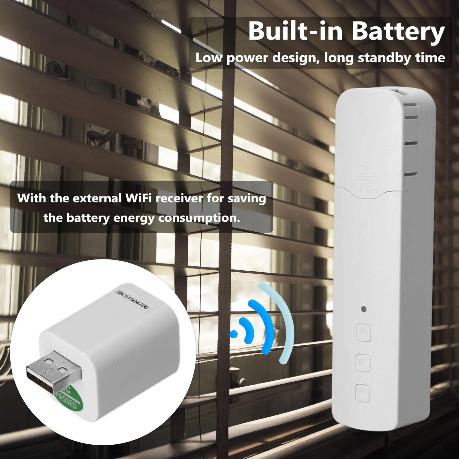 

Tuya WIFI M515EGB умный двигатель для штор, электрический двигатель для умного дома, управление через приложение, совместимое с Alexa