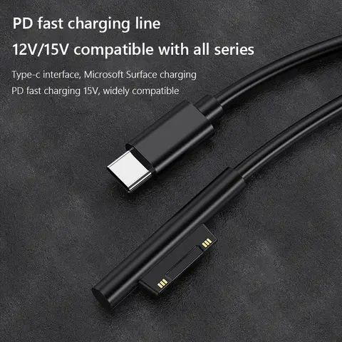15V 3A USB C Charger Power Supply Adapter Fast Charging USB Type-C Power Supply for Microsoft Surface Pro 3 4 5 6