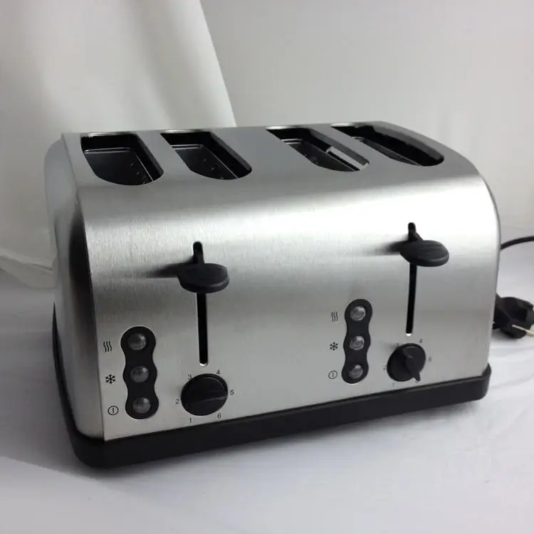 4 Slices Stainless Steel Toaster Automatic Toaster Electric Oven Toaster Breakfast Machine Baking Heating Bread Machine 220V