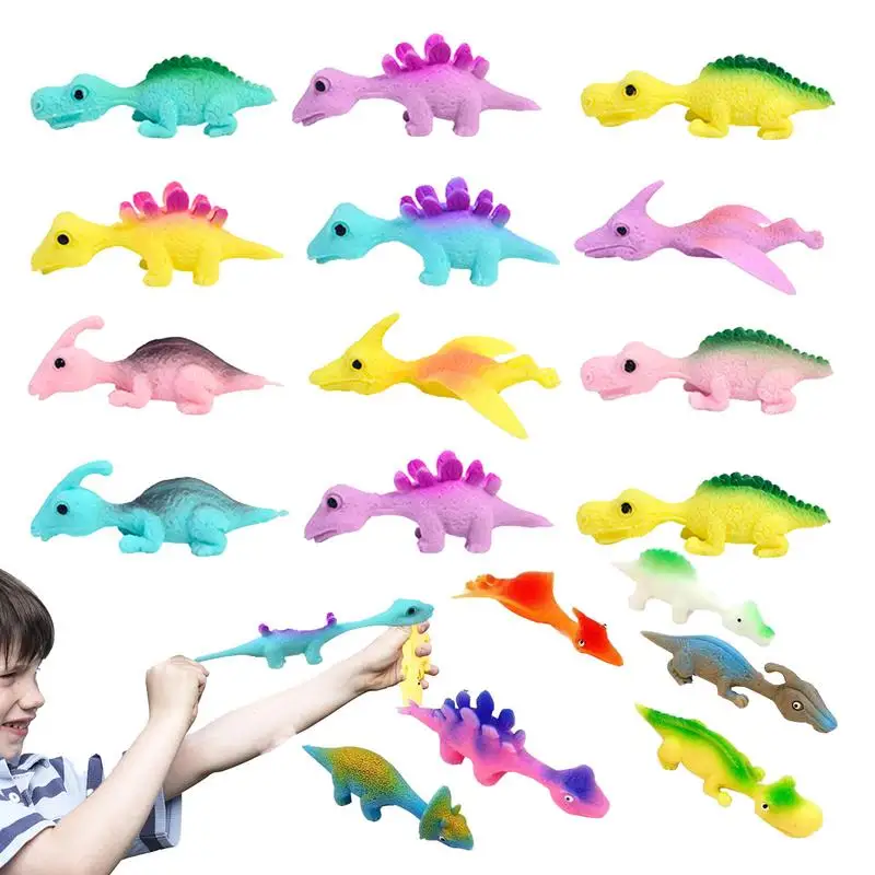 

Animal Finger Toy 50pcs Interesting Catapult Dinosaur Sling Shot Slingshot Dinosaur Finger Action Figures Slingshot Dinosaur