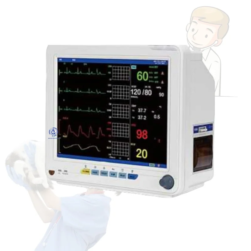 

Hot Sale 6 Multi-parameter Digital Pet Vet Veterinary Health Pulse Oximeters SPO2 Ecg Bpm Blood Pressure Monitor With Etco2