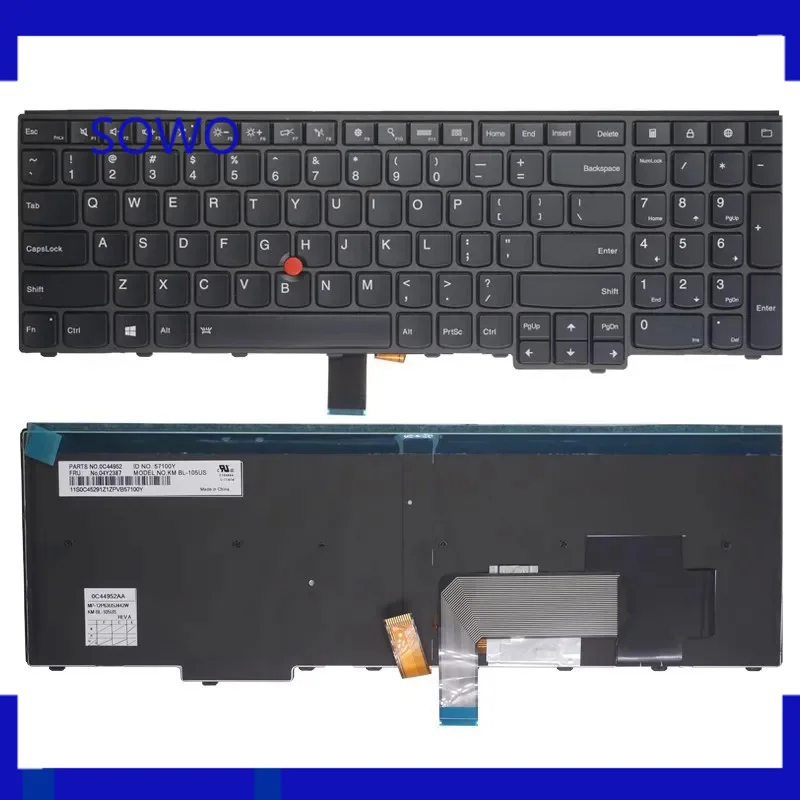 New Keyboard with backlit for LENOVO E531 E540 E540P T540 T504P T550 P50S W540 W541 W550 W550S L540 L560 L570