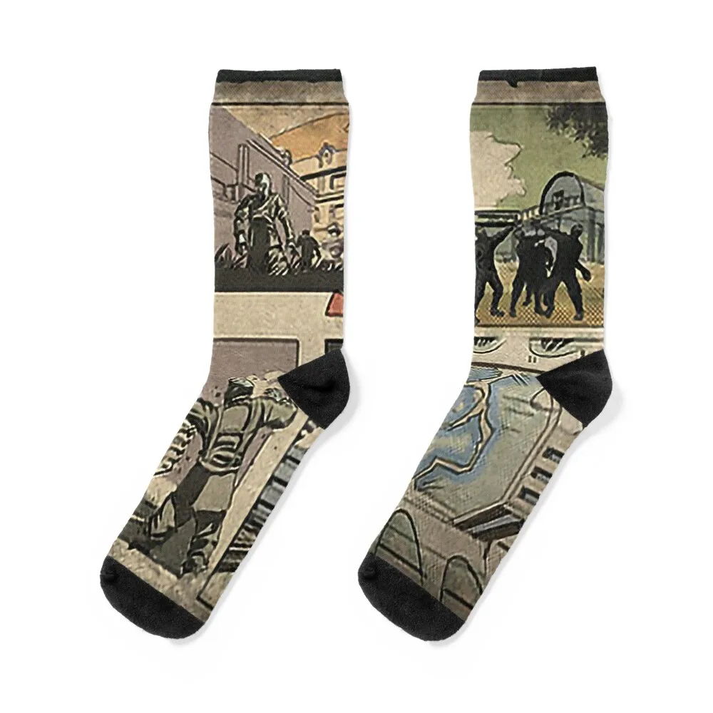 

Zombies loading screen comic Socks Novelties custom funny gifts funny sock Woman Socks Men's