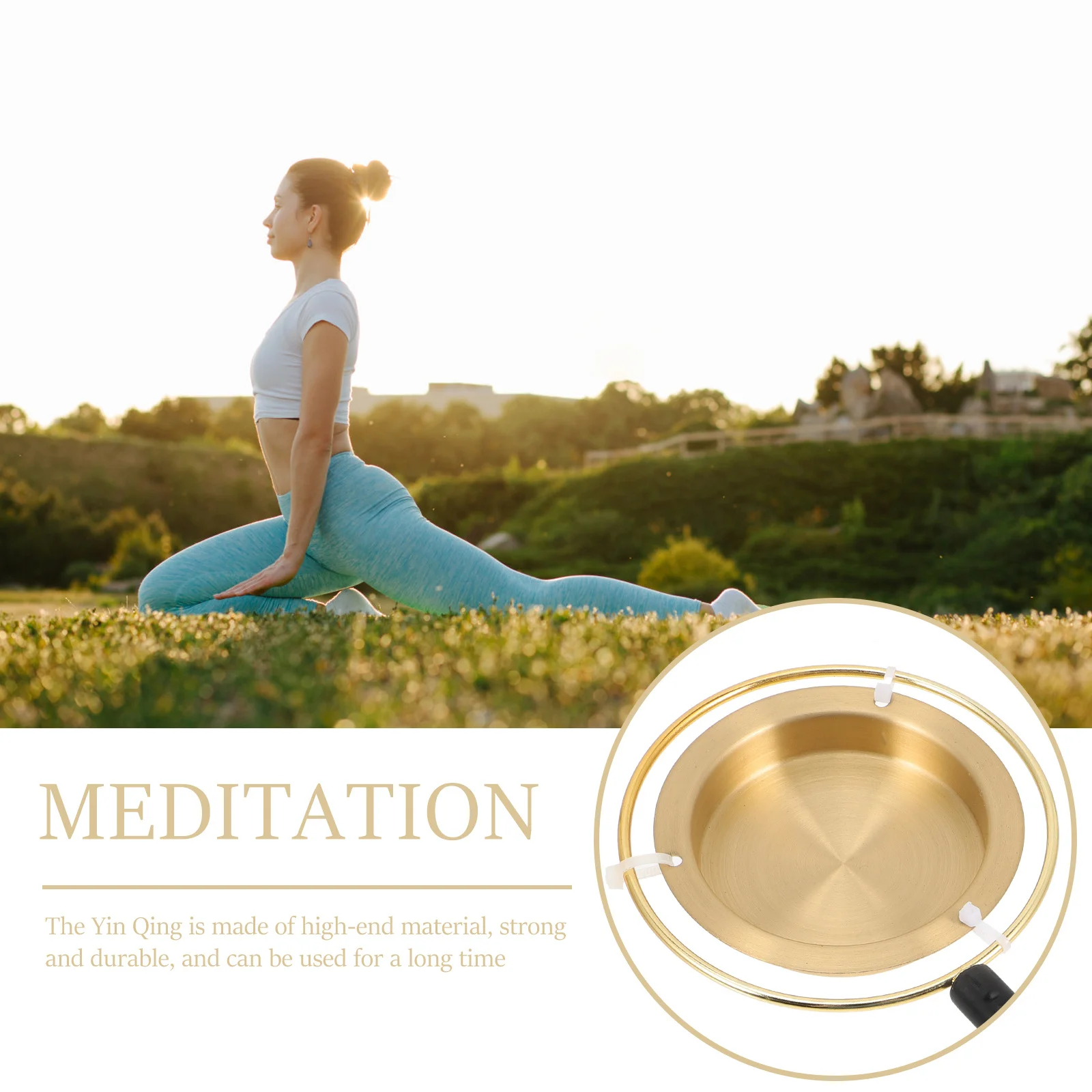 

1Set Copper Yin Qing Delicate Buddhist Meditation Handbell Temple Dharma Ritual Musical Instrument Buddha Musical Instrument