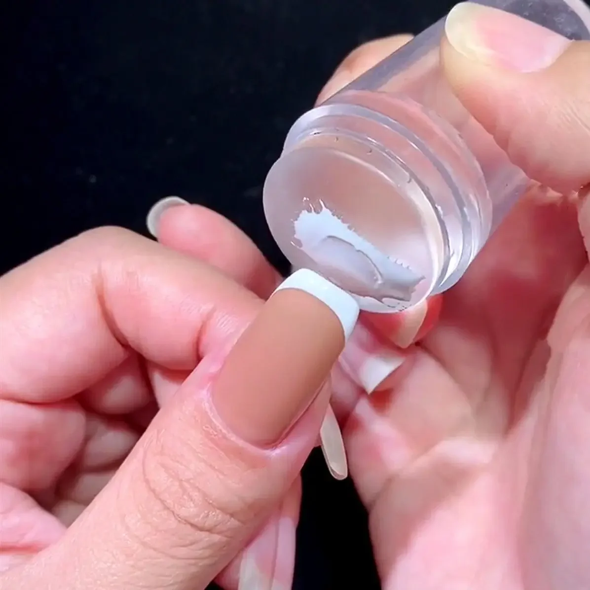 Tampon à Ongles Français avec Grattoir en Silicone Transparent, Moule à Gelée, Modèle d'Estampage pour Manucure à Faire Soi-Même, Document Fluorescent