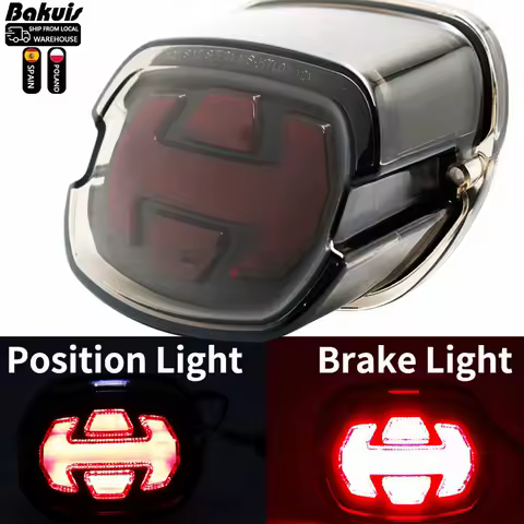 LED Rear Tail Light Brake Smoked for Harley Dyna Sportster 883 1200 Road King