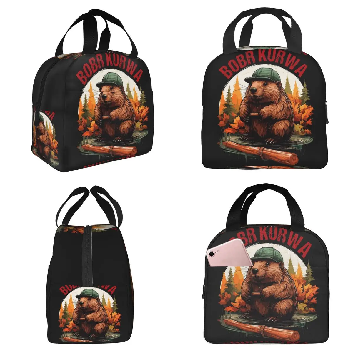 Bobr Kurwa Bober Beaver Insulated Lunch Bag for Kids School Cooler Thermal Food Box Tote Portable Lunch Boxes Container