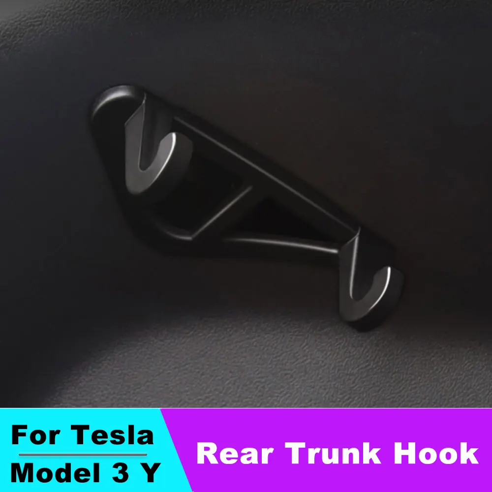 

For Tesla Model Y Rear Trunk Hook Interior Accessories Creative Storage Device Shopping Bag Umbrella Hanger Car Interior Parts