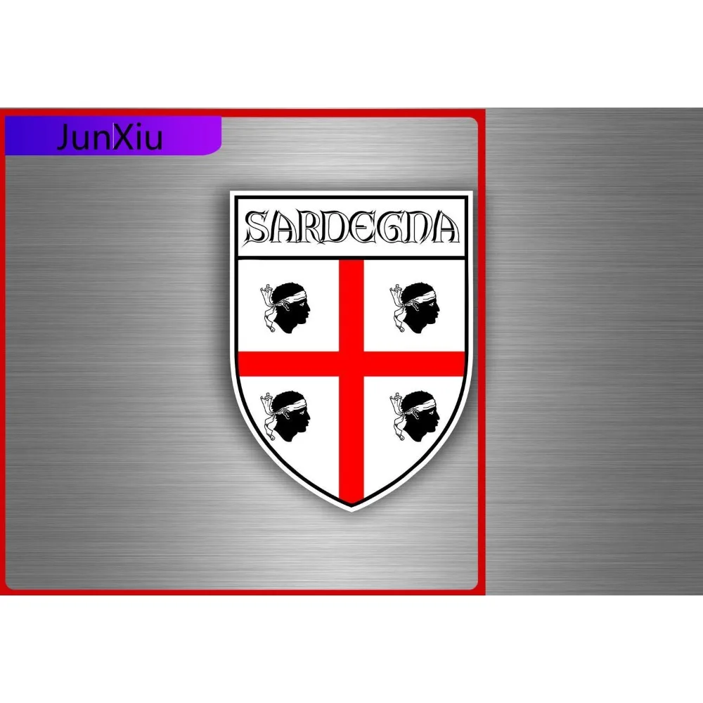 

Sticker Car Motorcycle Stripes Flag Coat of Arms Sardinia Surface Protection Designed For Refrigerator