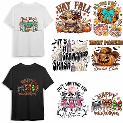 Halloween Thanksgiving Heat Transfer Printed Sticker Canvas Bag T-shirt Ironing DTF Sticker DIY Wool Jacket is Waterproof