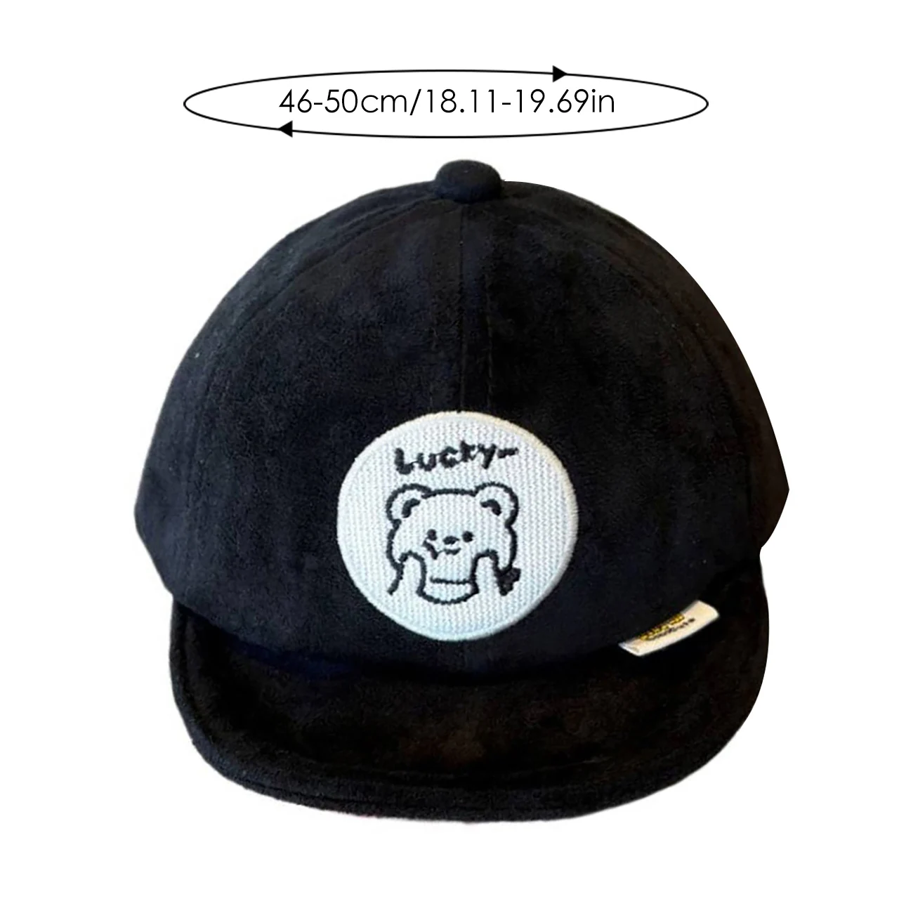 Solid Color Baby Baseball Hat Cartoon Embroidery Sunshade Suede Soft Brim Duck Tongue Cap Boys Girls Infant Newborn Casual Hat view 6
