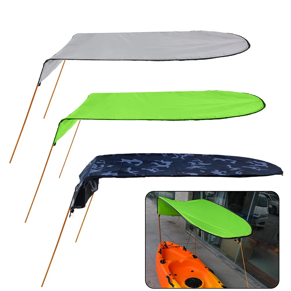 

1 Set Single Kayak Canoe Awning Boat Canopy 125x110cm Portable Folding Sunshade Tents Rain Shelters Boats Accessories