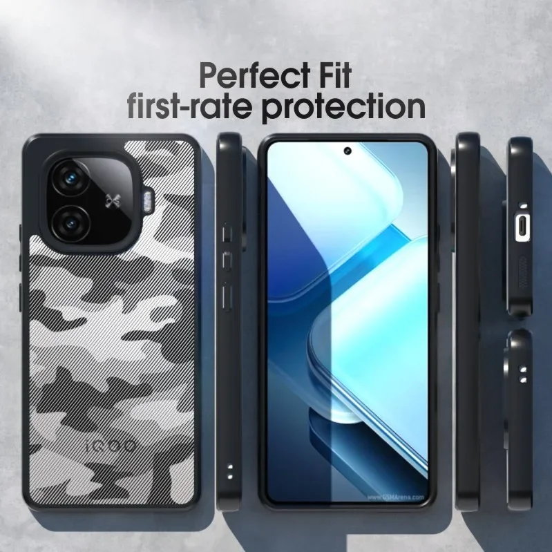 for vivo iQOO Z9 Turbo/Z9 (China)  Case,Military Grade Drop Tested, Shockproof Matte Translucent Hard Back Slim Protective Case