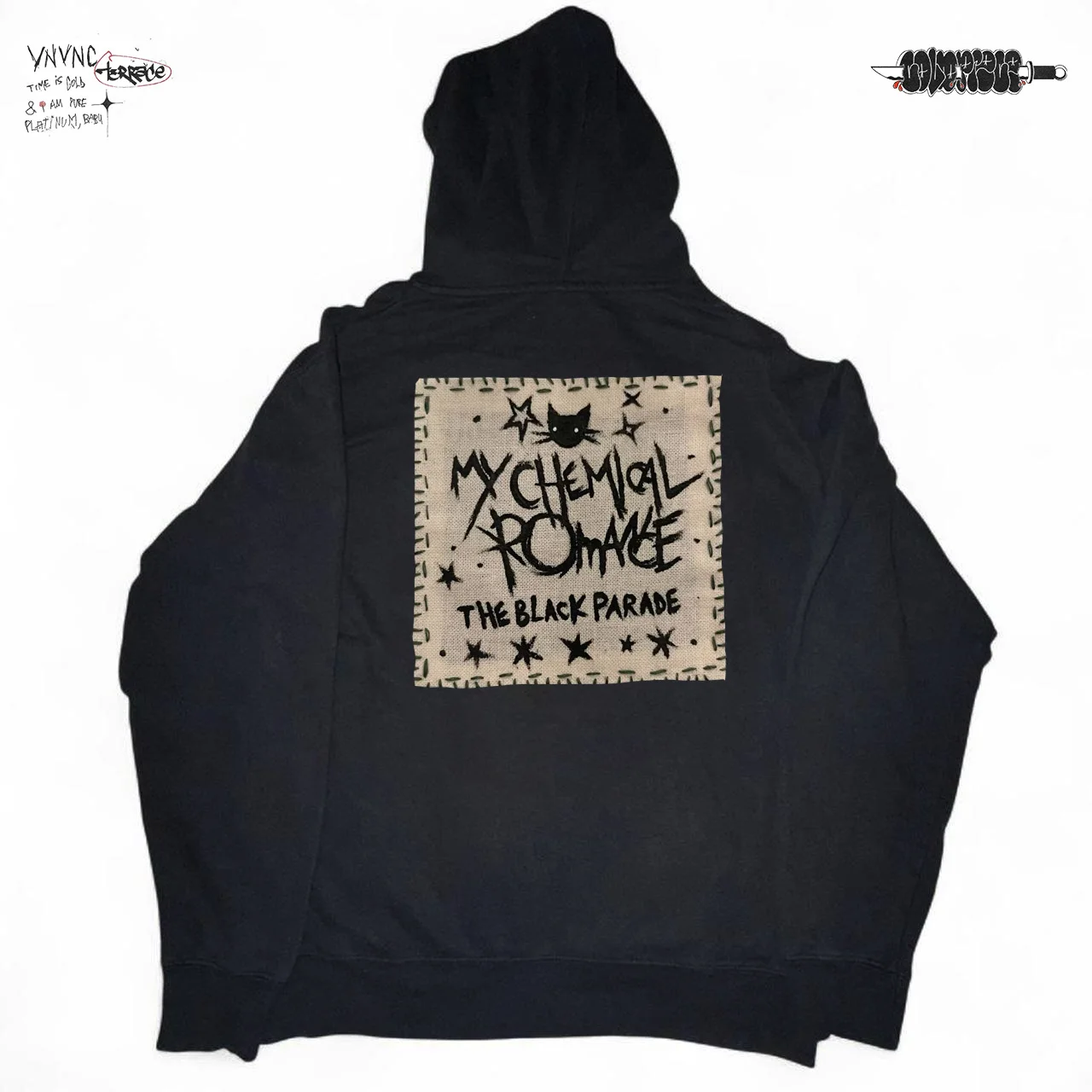 

Толстовка-худи из американского хлопка 450 г, ручная работа, пэчворк, свободный крой, в стиле ретро, с вышивкой, для молодежи, повседневная