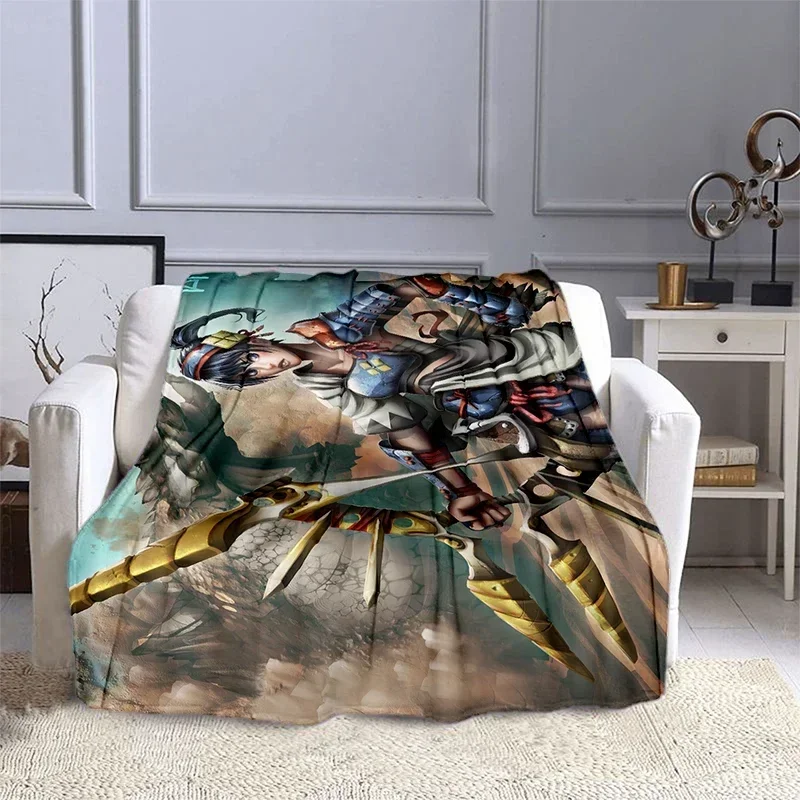 

Game Monster Hunter Dragon Blanket for Children, Flannel Blanket, Soft and Comfortable, Home and Travel, High Quality