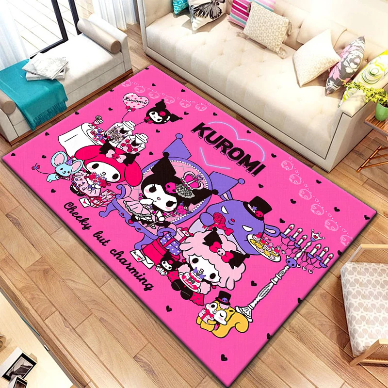 Sanrio Kouromi Cute Cartoon HD Printed Carpet Living Room Home Decor Sofa Table Rug Non-slip Recliner Cushion Picnic Camping Mat