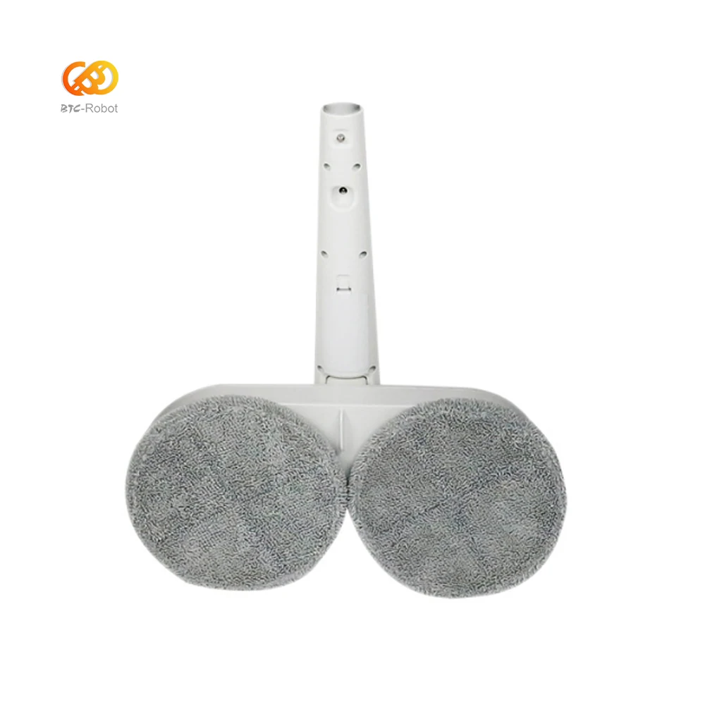 LEDライト付き充電式コードレス電動モップ デュアルホイール高速回転スイーパー 自動水スプレー 窓ガラスウォッシャー