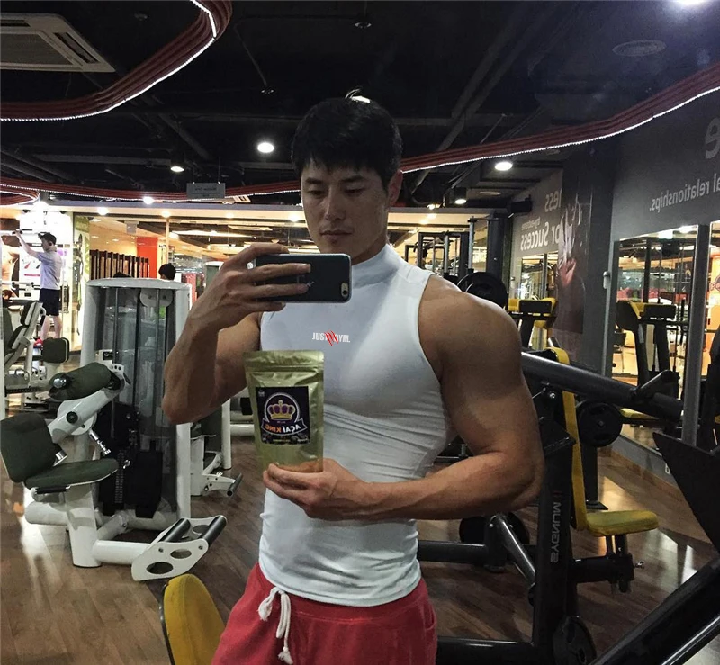 Men's Mock Neck Sleeveless Running Vests Ultra Light Quick Dry Breathable Active Gym Top For Summer Jogging Exercise Fitness
