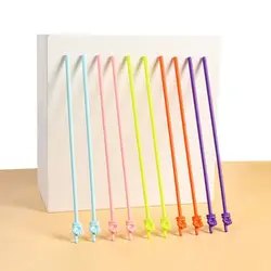 10Pcs/set Bendable Teaching Stick Colorful No Burrs Finger Reading Stick Smooth Hand Pointers Stick Preschool Teaching Tools