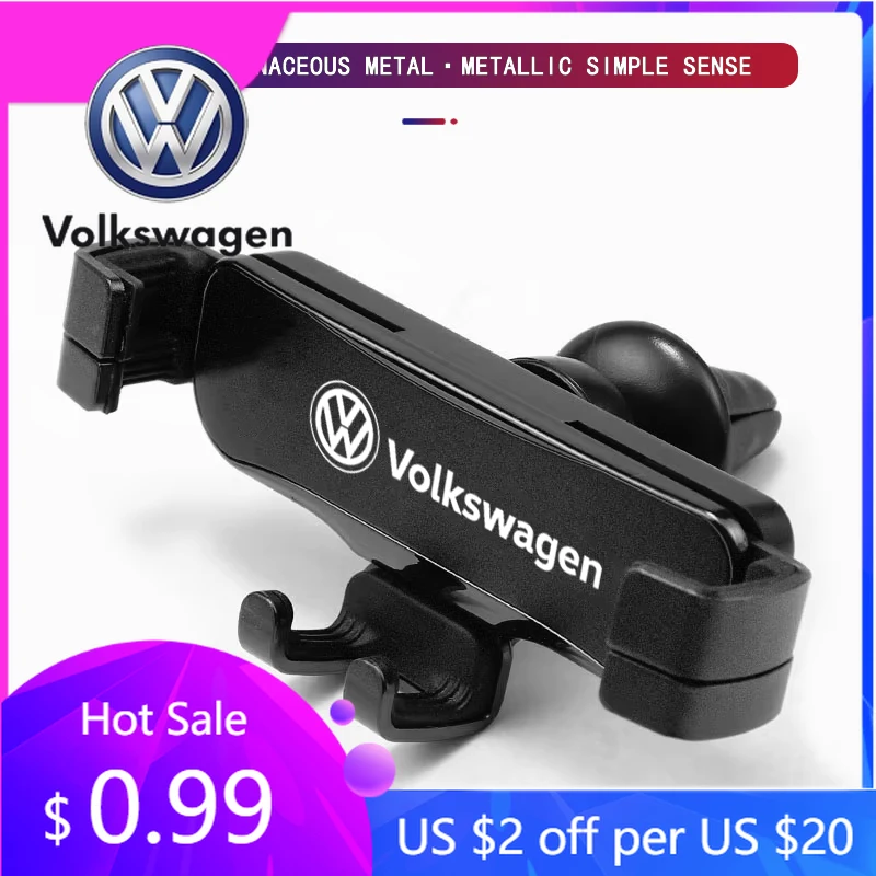 

Горячая новинка 2026: Держатель для телефона в автомобиль Volkswagen (клипса на воздуховод), подставка для GPS-навигатора, аксессуары для VW GTI, R-Line, Golf 6, 7, Passat, CC, Polo