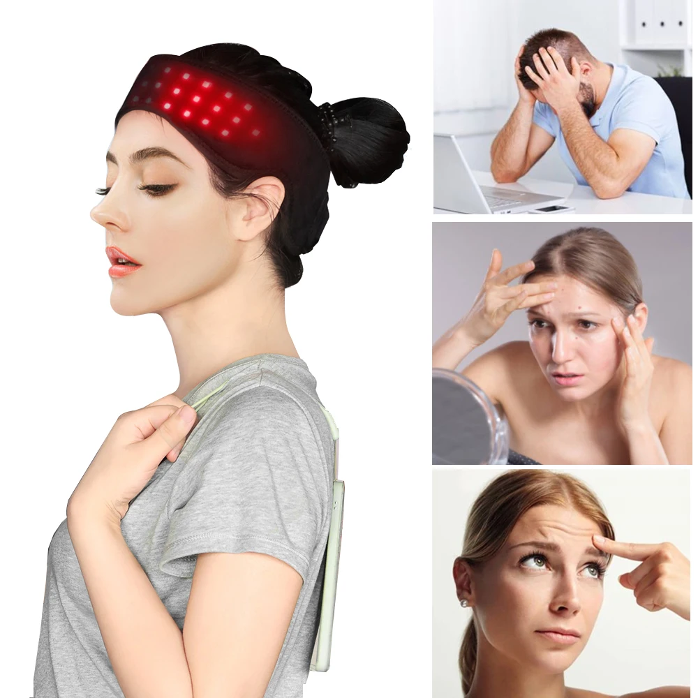 Red light therapy forehead 660nm 850nm infrared light cap led Light Therapy For head