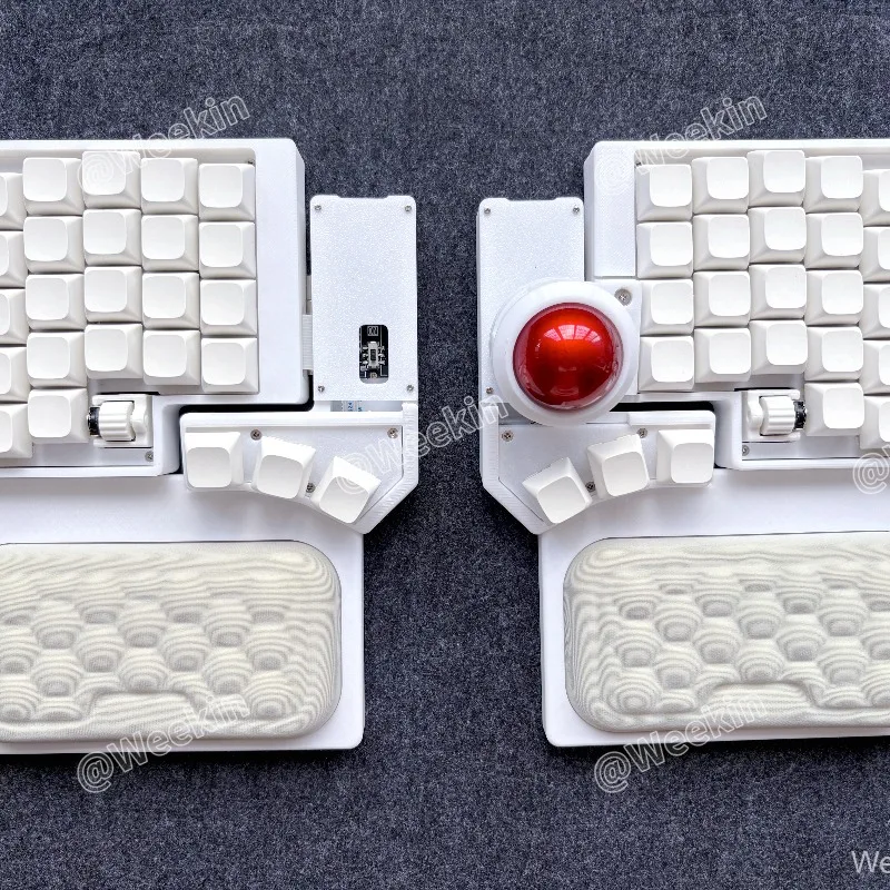 CCK-BALL Split Trackball Teclado Sem Fio Dual-mode Hot Swap Split Keyboard Kit ZMK Gaming Acessórios de escritório com roda de rolagem