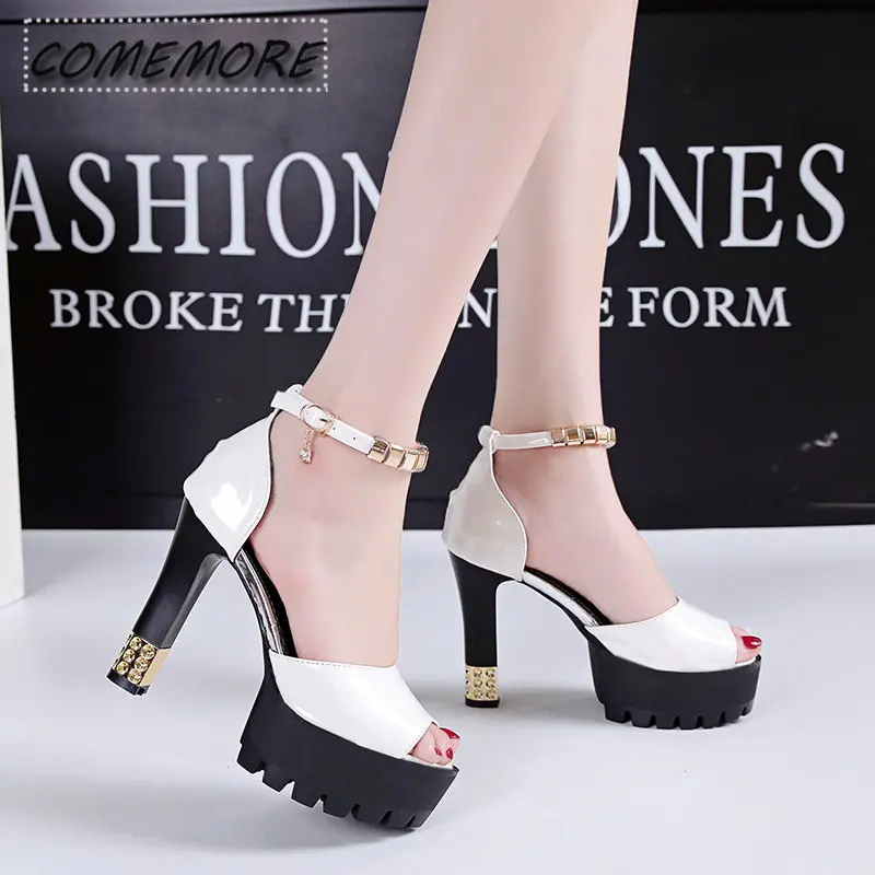 Peep Toe Platform High Heels Pumps Elegant Luxury Woman Shoes 2023 Casual Sandals Wedding Shoes Sandalia Women\'s Summer Footwear