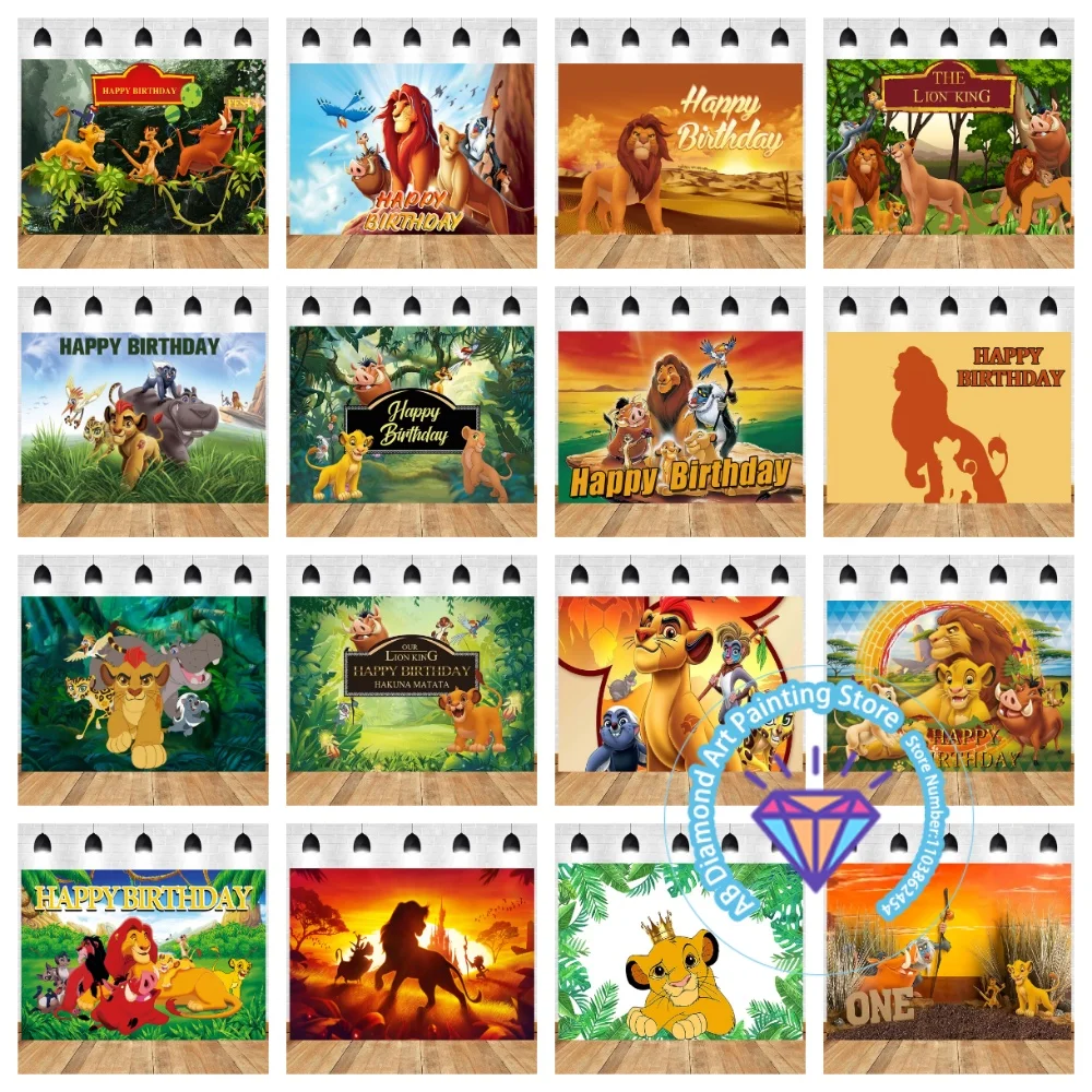 

Lion King Simba Cartoon AB Diamond Drawing Kit Square Round Diamond 5D DIY Mosaic Handmade Art Birthday Unique Gift Home Decor