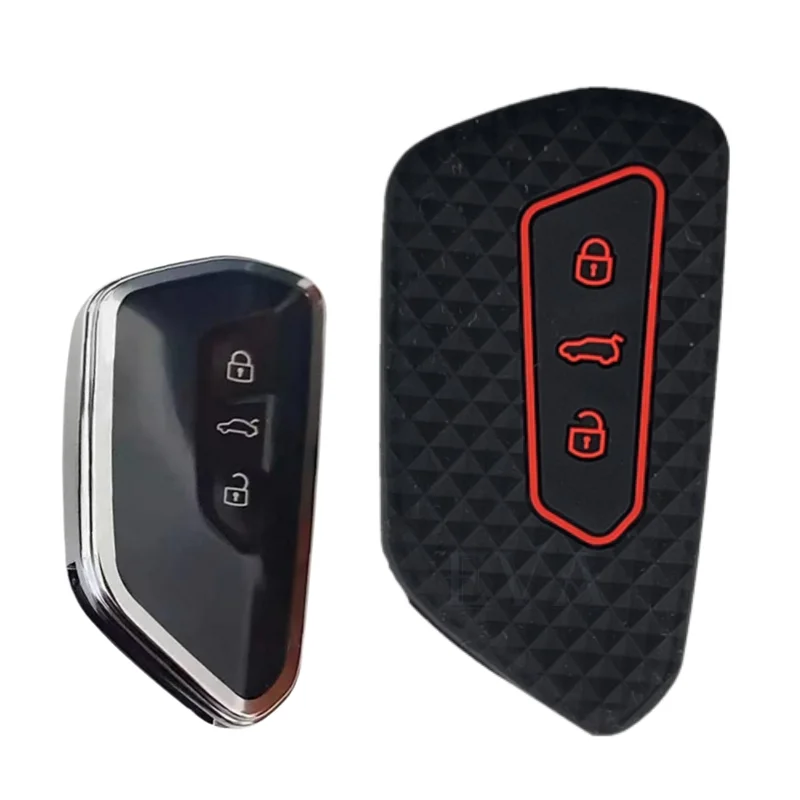 Silicone Car Key Case For Volkswagen Skoda Octavia A8 MK4 MK8 For VW Golf 8 ID-4 For Seat Leon Fr Mk4 Cupra Formentor Keys Cover