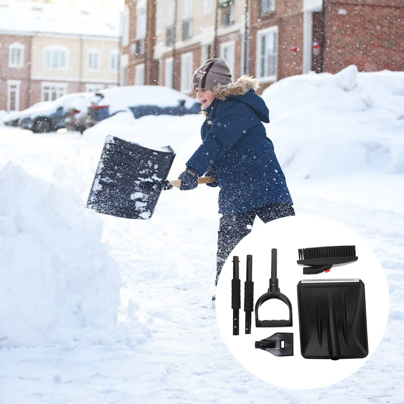 

1Set Car Snow Shovel Ice Scraper Snow Removal Tool Durable Windshield Brush Ergonomic Design for Frost