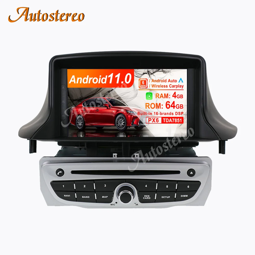 Android 11 64G Car DVD Player GPS Navigation For Renault Megane 3/Renault Fluence 2009-2015 Multimedia Player Auto Stereo Radio