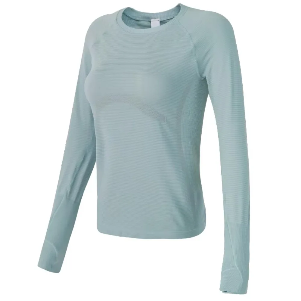 

Womens Slim Fit Yoga T-Shirt Long Sleeve High Elastic Spring Workout Top for Running Training