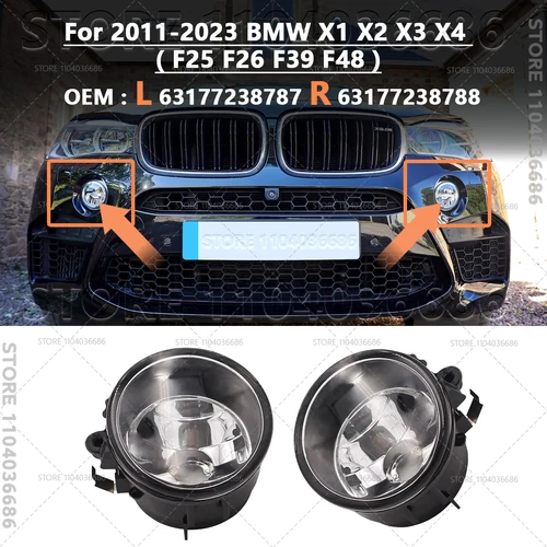 Imagen 2 del producto Para 2011 2012 2013 2014 2015 2016 2017 2018 2019 BMW X1 X2 X3 X4 F25 F26 F39 F48 luces antiniebla delanteras 63177238787 63177238788