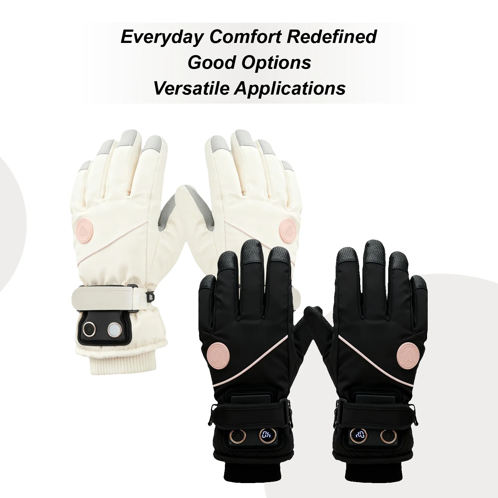 

Rechargeable Heated Gloves 3 Levels Touchscreen Rechargeable Electric Hand Warmers Hand Warming Gloves for Skiing Cycling