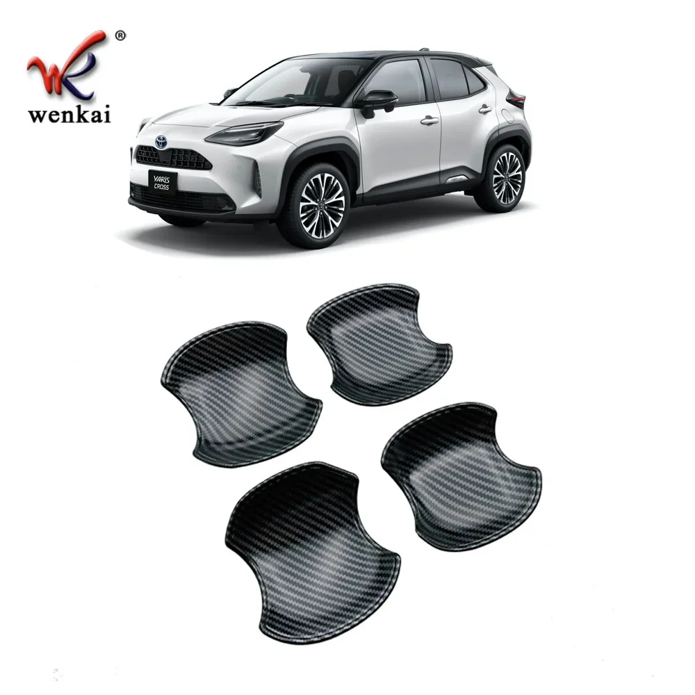 

car assecories For Toyota Yaris Cross 2021 Exterior door bowl protective cover decorative sequin car stickers