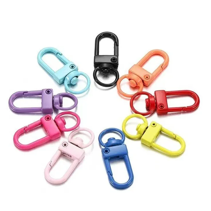 

100 Pcs / Pack Zinc Alloy Color Paint Spray Paint U-shaped Door Buckle Spring Buckle Keychain Diy Jewelry Accessories Wholesale