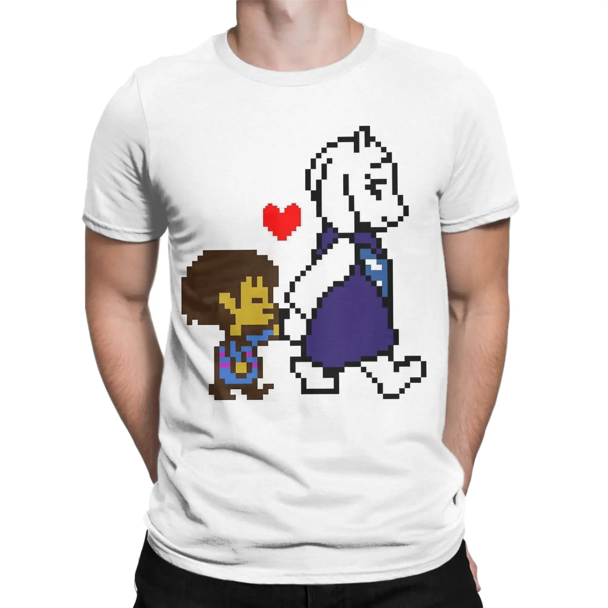 Men Women's Toriel Frisk Helping Hand T Shirt Undertales Cotton Clothing Vintage Short Sleeve Crew Neck Tees Gift Idea T-Shirt