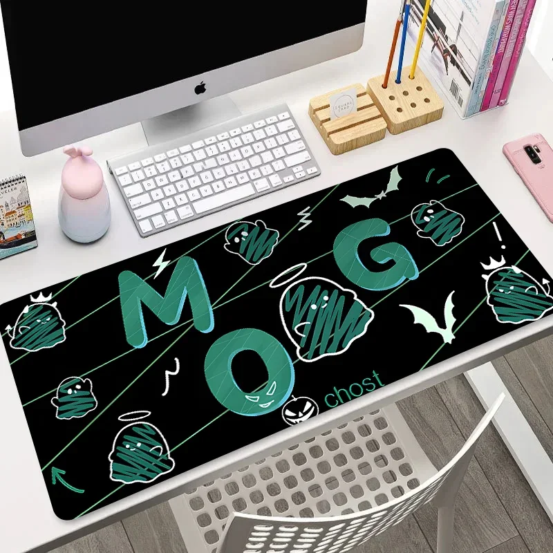 cute ghost mouse pad xxl 900x400mm Laptop desk mat desk accessories Kawaii desk pad lovely, cute, amiable office accessories